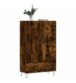 Buffet haut chêne fumé 69,5x31x115 cm bois d'ingénierie