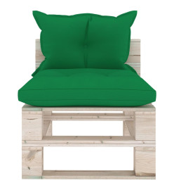 Salon palette de jardin 6 pcs avec coussins bois de pin