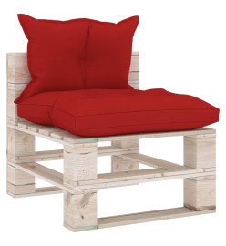 Salon palette de jardin 5 pcs avec coussins bois de pin