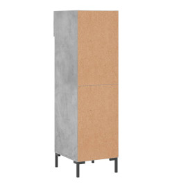 Armoire à chaussures gris béton 30x35x105 cm bois d'ingénierie