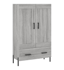 Buffet haut sonoma gris 69,5x31x115 cm bois d'ingénierie