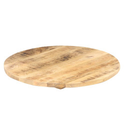 Dessus de table Bois de manguier solide Rond 25-27 mm 50 cm