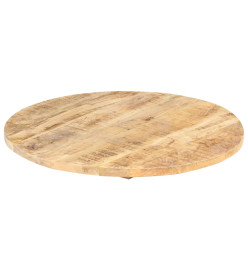 Dessus de table Bois de manguier solide Rond 25-27 mm 50 cm