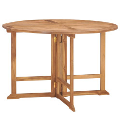 Mobilier à dîner d'extérieur pliable 5 pcs Bois solide de teck