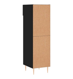 Armoire à chaussures noir 30x35x105 cm bois d'ingénierie