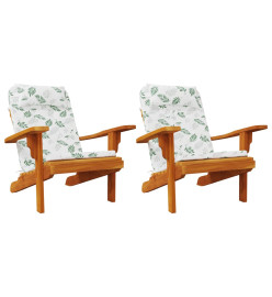 Coussins de chaise adirondack lot de 2 modèle de feuille