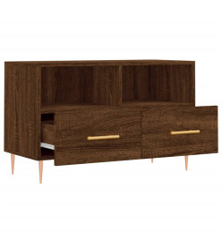 Meuble TV Chêne marron 80x36x50 cm Bois d'ingénierie