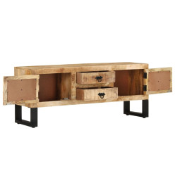 Meuble TV 110x30x45 cm Bois de manguier brut