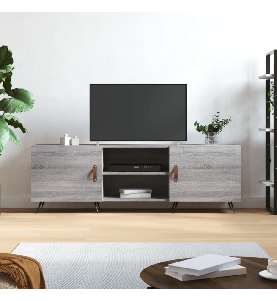 Meuble TV sonoma gris 150x30x50 cm bois d'ingénierie