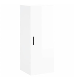 Armoire murale blanc brillant 34,5x34x90 cm