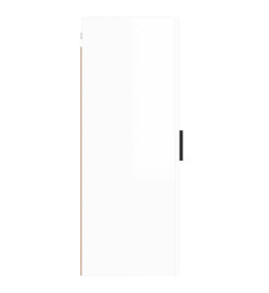 Armoire murale blanc brillant 34,5x34x90 cm