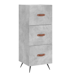 Buffet haut Gris béton 34,5x34x180 cm Bois d'ingénierie