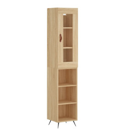 Buffet haut Chêne sonoma 34,5x34x180 cm Bois d'ingénierie