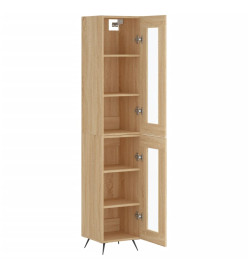 Buffet haut Chêne sonoma 34,5x34x180 cm Bois d'ingénierie