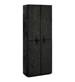 Armoire à chaussures Noir 60x30x166 cm Tissu