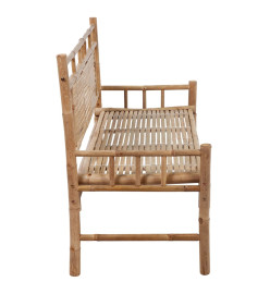 Banc de jardin avec coussin 120 cm Bambou