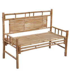 Banc de jardin avec coussin 120 cm Bambou