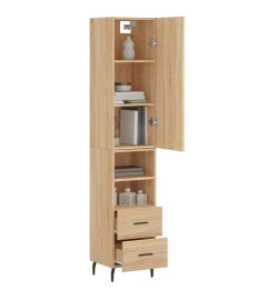 Buffet haut Chêne sonoma 34,5x34x180 cm Bois d'ingénierie