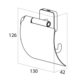 Tiger Porte-papier hygiénique Onu avec couvercle en acier inoxydable