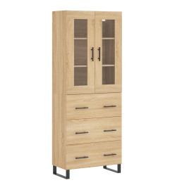 Buffet haut Chêne sonoma 69,5x34x180 cm Bois d'ingénierie