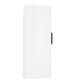 Armoire murale blanc brillant 69,5x34x90 cm