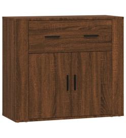 Buffets 3 pcs Chêne marron Bois d'ingénierie