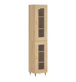 Buffet haut Chêne sonoma 34,5x34x180 cm Bois d'ingénierie