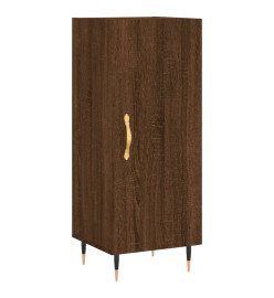 Buffet haut Chêne marron 34,5x34x180 cm Bois d'ingénierie