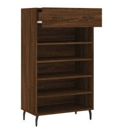 Armoire à chaussures chêne marron 60x35x105cm bois d'ingénierie