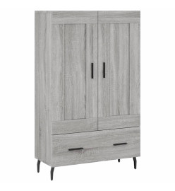 Buffet haut sonoma gris 69,5x31x115 cm bois d'ingénierie