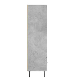 Buffet haut gris béton 69,5x31x115 cm bois d'ingénierie