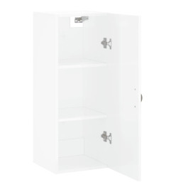 Armoire murale blanc brillant 34,5x34x90 cm