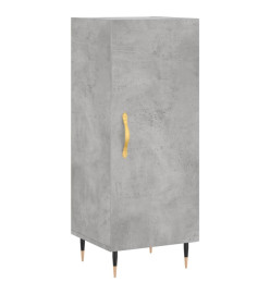 Buffet haut Gris béton 34,5x34x180 cm Bois d'ingénierie