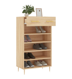 Armoire à chaussures chêne sonoma 60x35x105cm bois d'ingénierie