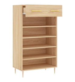 Armoire à chaussures chêne sonoma 60x35x105cm bois d'ingénierie