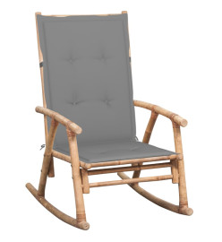 Chaise à bascule avec coussin Bambou