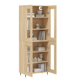 Buffet haut Chêne sonoma 69,5x34x180 cm Bois d'ingénierie