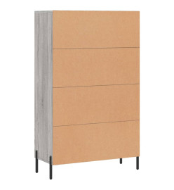 Buffet haut sonoma gris 69,5x31x115 cm bois d'ingénierie