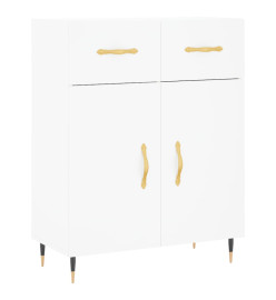 Buffet haut Blanc 69,5x34x180 cm Bois d'ingénierie