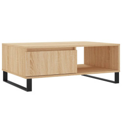 Table basse chêne sonoma 90x60x35 cm bois d'ingénierie