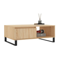 Table basse chêne sonoma 90x60x35 cm bois d'ingénierie