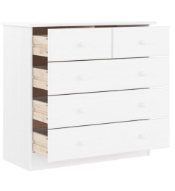 Commode ALTA blanc 77x35x73 cm bois massif de pin