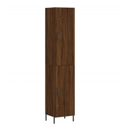 Buffet haut Chêne marron 34,5x34x180 cm Bois d'ingénierie