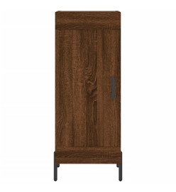 Buffet haut Chêne marron 34,5x34x180 cm Bois d'ingénierie