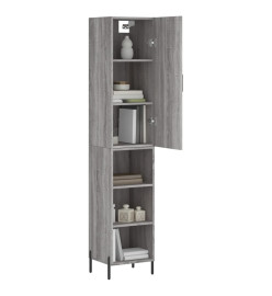 Buffet haut Sonoma gris 34,5x34x180 cm Bois d'ingénierie