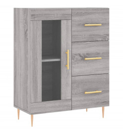 Buffet haut Sonoma gris 69,5x34x180 cm Bois d'ingénierie