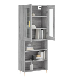 Buffet haut Sonoma gris 69,5x34x180 cm Bois d'ingénierie