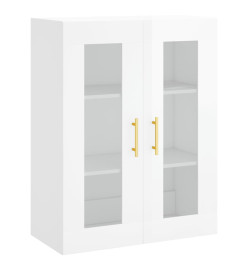 Armoire murale blanc brillant 69,5x34x90 cm