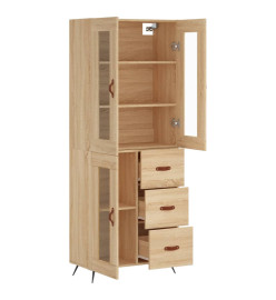 Buffet haut Chêne sonoma 69,5x34x180 cm Bois d'ingénierie