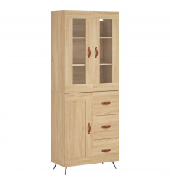 Buffet haut Chêne sonoma 69,5x34x180 cm Bois d'ingénierie